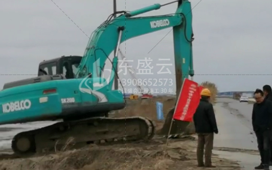 東盛云巖土承攬南通大盾構(gòu)機(jī)基地地基處理項(xiàng)目，排水強(qiáng)夯項(xiàng)目，今日開始放線（視頻）